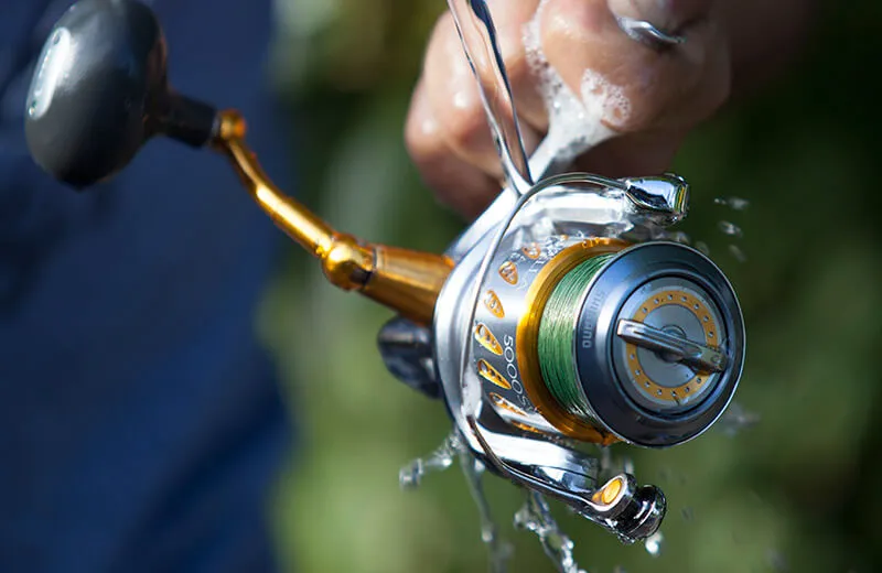 Cleaning saltwater fishing tackle after use